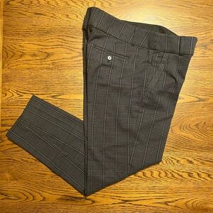 LOFT Marisa Black Plaid Trousers